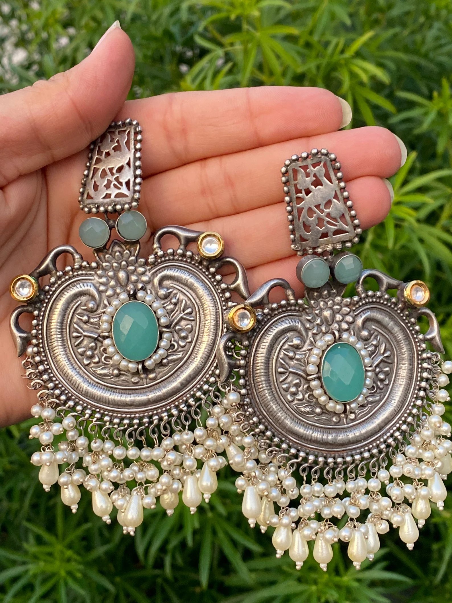 Vintage Oxidized Earrings